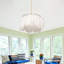 Lustre luxueux en plumes avec lumières