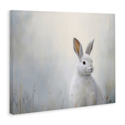 Art mural sur toile Serene White Rabbit, design par Arlington Prints