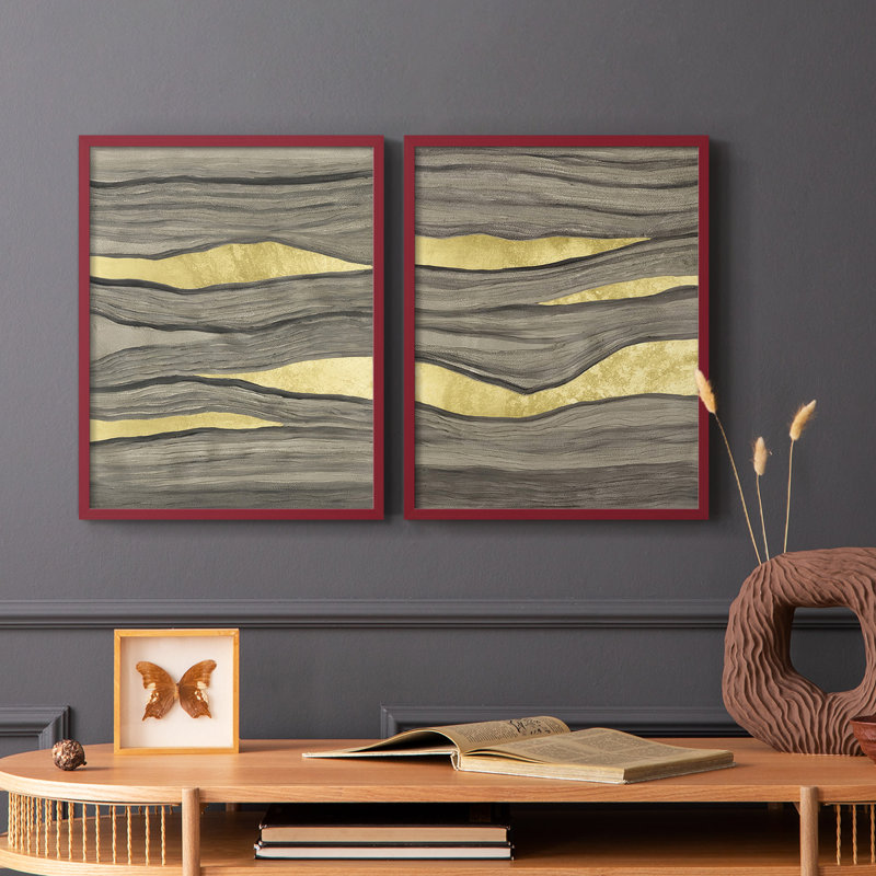 Impression sur toile isthme I-Premium - prête à être accrochée - aucun clou requis - aucun clou requis, Rouge