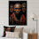 Portrait de Guerrier africain Masai - art mural tribal africain