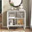 Accent Cabinet, 2-Door Display Storage Cabinet, Sideboard With Adjustable Shelf And Solid Wood Legs-460621534
