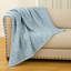 Jeté en laine et polyester jacquard bleu doux 50 "x 60"-116818318