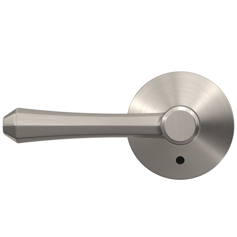 Dempsey Custom Hall-Closet and Bed-Bath Lever with Kinsler Trim, Satin Nickel