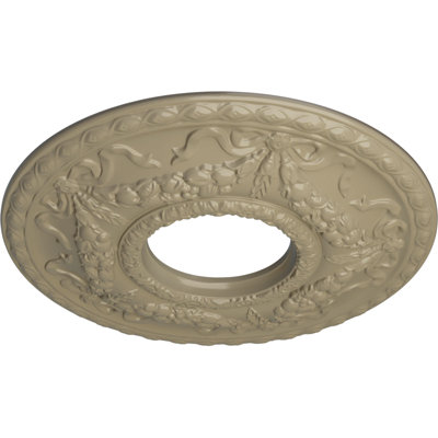 Endurathane Hurley Ceiling Medallion, 22 1/8"OD x 7 1/4"ID x 1 3/4"P (Fits Canopies up to 7 1/4"), Hand-Painted Gobi Desert Finish