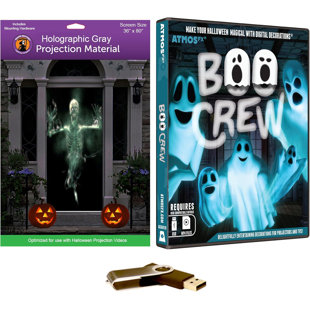 AtmosFX Boo Crew Video on USB + 36" x 80" Holographic Screen