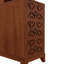 Table de bout haute en noyer avec 3 tiroirs et 2 tablettes ouvertes, table d'appoint de coin polyvalente pour chambre à coucher et espaces de coin compacts