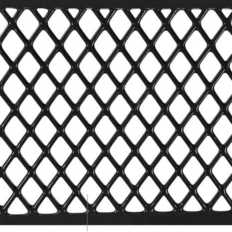 Expanded metal rectangular picnic table, Noir