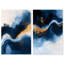 «Glam Blue and Gold», ensemble d'art sur toile bleu par Art Remedy-115989125-115989127
