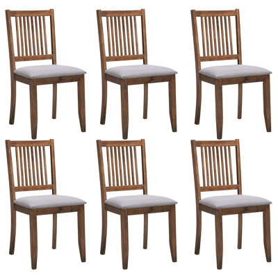 Chaise d'appoint à dossier à lattes Swick (ensemble de 6)