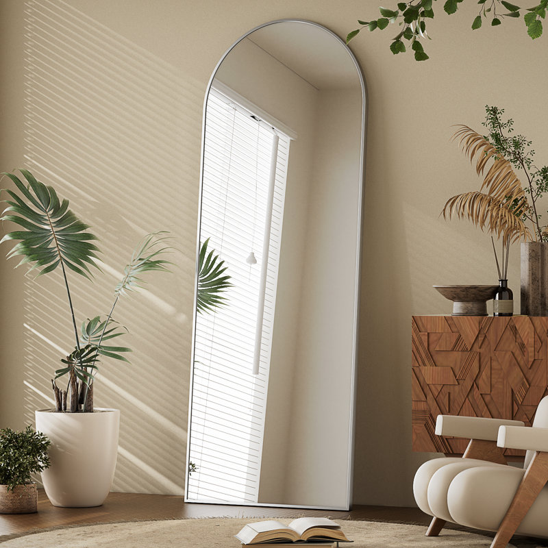 Dronfield Arch Mirror, 64" x 21", Silver