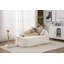Chaise longue moderne en chenille courbée moderne avec siège profond, canapé-lit convertible, idéale pour le salon et les appartements.-1338071889