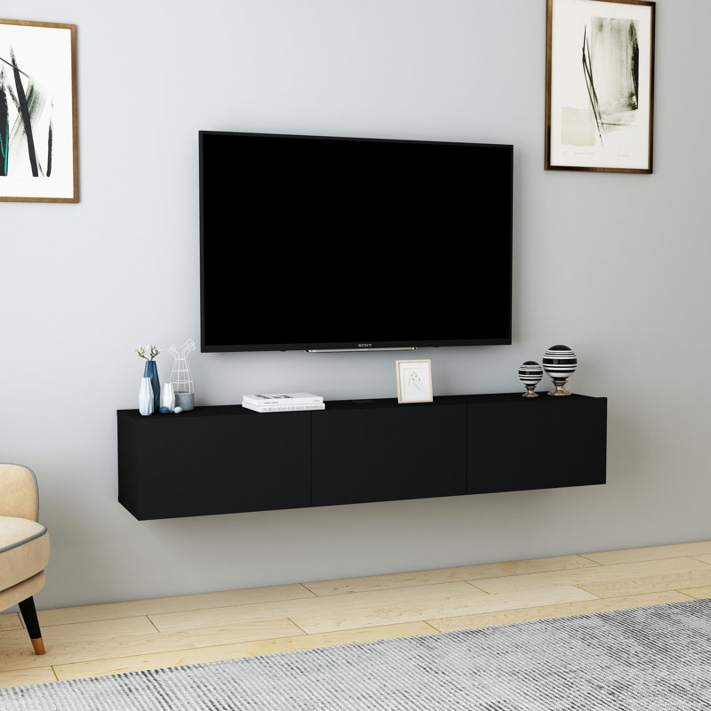 Meuble télé - Moonya, Noir, noir, noir, noir