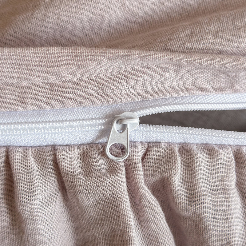 Ensemble de housse de couette floral en coton froissé à double couche, Housse de couette très grand et 2 taies d'oreille
