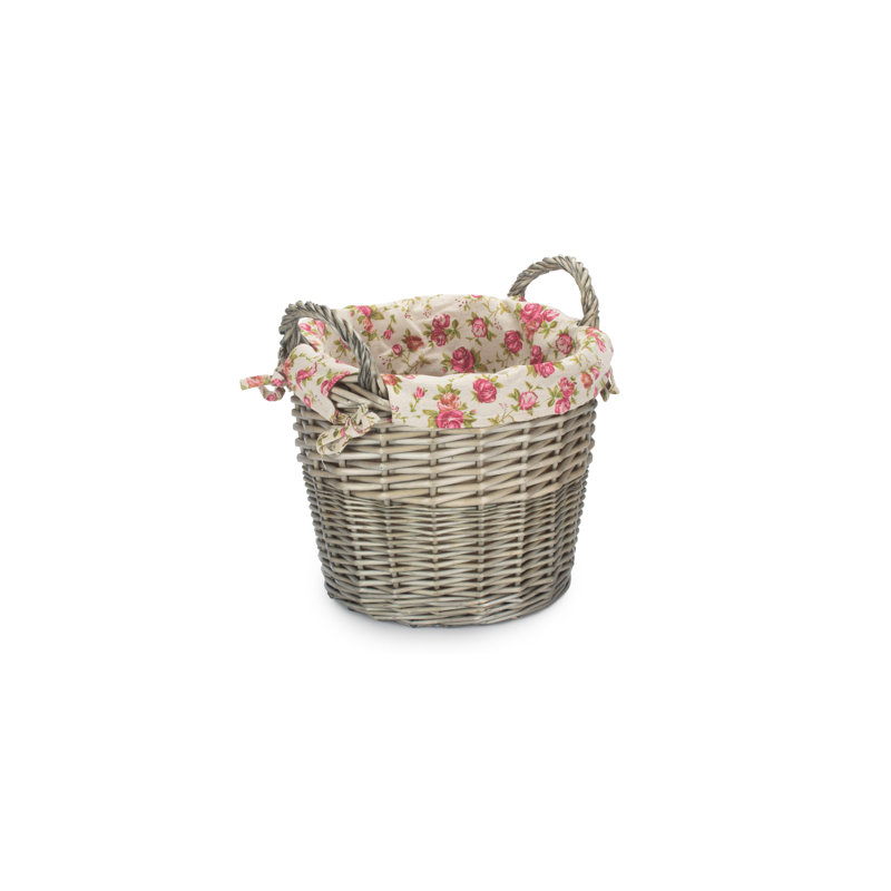 Lily Manor Wicker Craft Basket with Lining