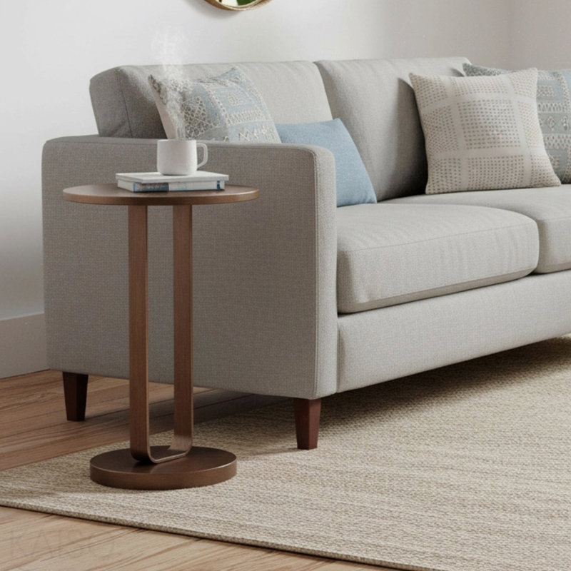 Table d'appoint ronde en bronze antique Tareel