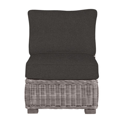 Rustic Woven Sectional Slipper Chair