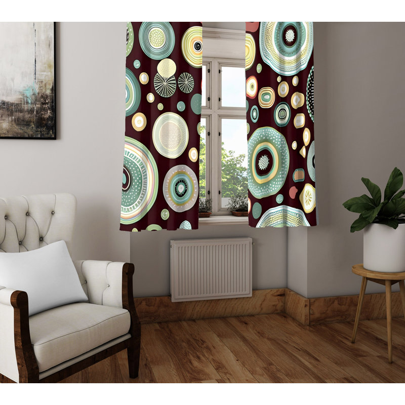 Danut Semi Sheer Curtain Pair, 40" W x 52" L
