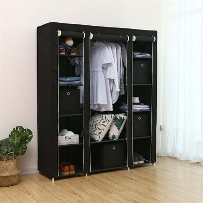 Organisateur de rangement pour garde-robe de 69 po avec tissu non tissé, rapide et facile à assembler