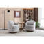 Chaise ergonomique en tissu avec base en bois massif brun pour café et chambre à coucher-1746442372