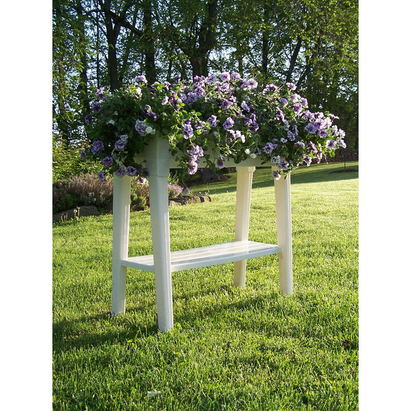 Keter Deluxe Raised Garden Planter with Drainage Plug Ideal for Growing Fresh Flowers and Herbs, White