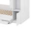 Lit plateforme double en bois avec tiroirs, bureau et tablettes-121082602