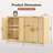 55" Mid-Century Modern Sideboard Buffet Cabinet with Wavy Grain Doors, Oak TV Stand for TVs up to 60", 6-Shelf Storage Credenza for Living Room, Kitchen, Entryway-838256431