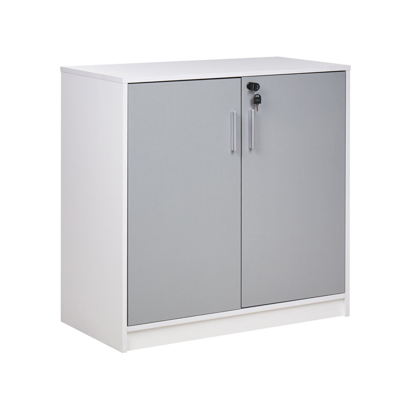 Nifong 2 -Door 1 -Shelf Storage Cabinet, Grey/White