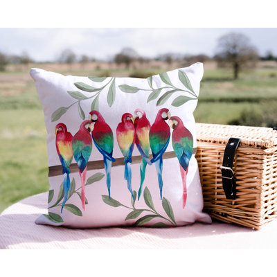 Housse et insert de coussin carré extérieur Sky Flocked Together Birds