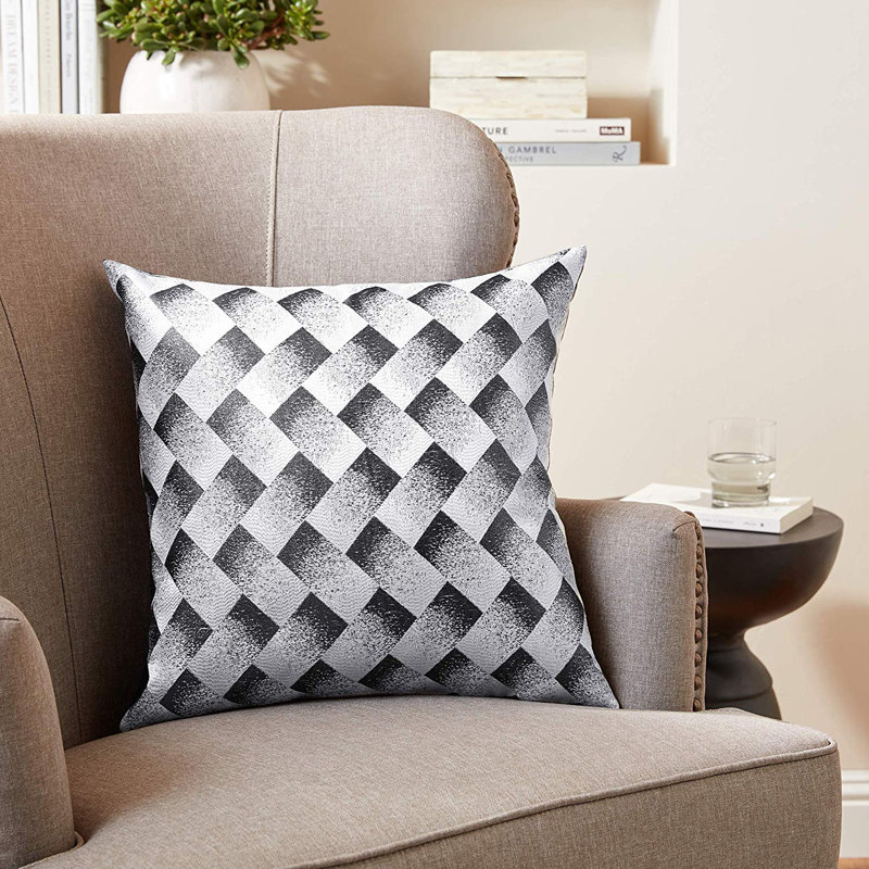  Geometric Pillow, Silver