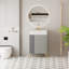 Meuble-lavabo à tablettes ouvertes 21,6 po avec lavabo en céramique-1948803258