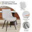 Ensemble de 2 chaises de salle à manger rembourrées, chaises modernes avec pieds en métal, chaises de cuisine avec dossier pour salle à manger-1513034410