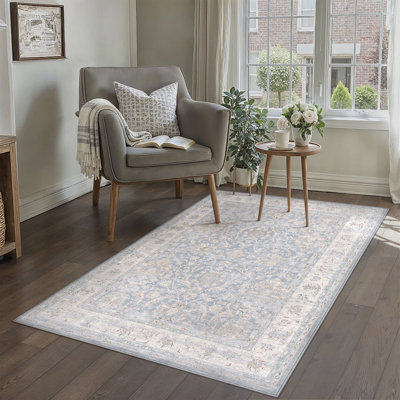 Tapis lavable Quinn Vintage avec envers antidérapant
