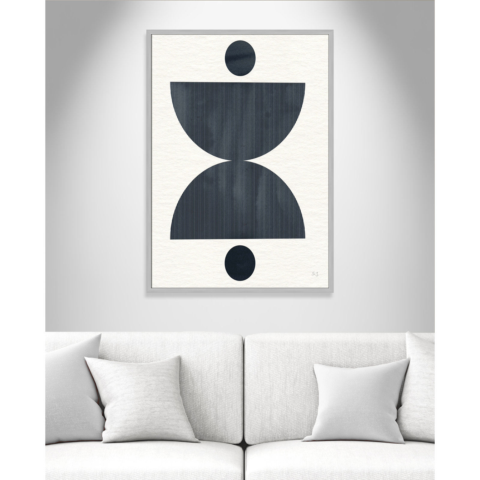 Eclipse II Print by Susan Jill, Matte Silver Framed, 41.5" H x 29.5" W x 0.75" D