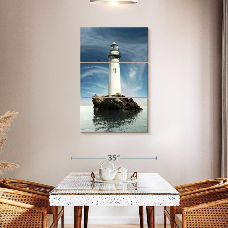 Rock island lighthouse Aletra, H 45 po x l 28 po