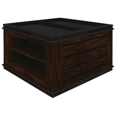 Marco Company 48 1/2" X 48 1/2" X 33" Cocoa Maple Orchard Produce Display Bin With Adjustable Shelving WS-568OBACLS2CM