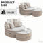 Fauteuil demi-tonneau d'appoint surdimensionné avec 5 coussins et repose-pieds-112704370