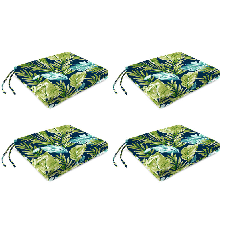 19" x 17" Outdoor Seat Cushion with Ties, Zealand Capri