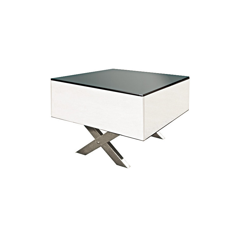 Table de bout Brewer, Noir / Blanc