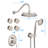 Rain Shower Faucet with Body Jet Handshower