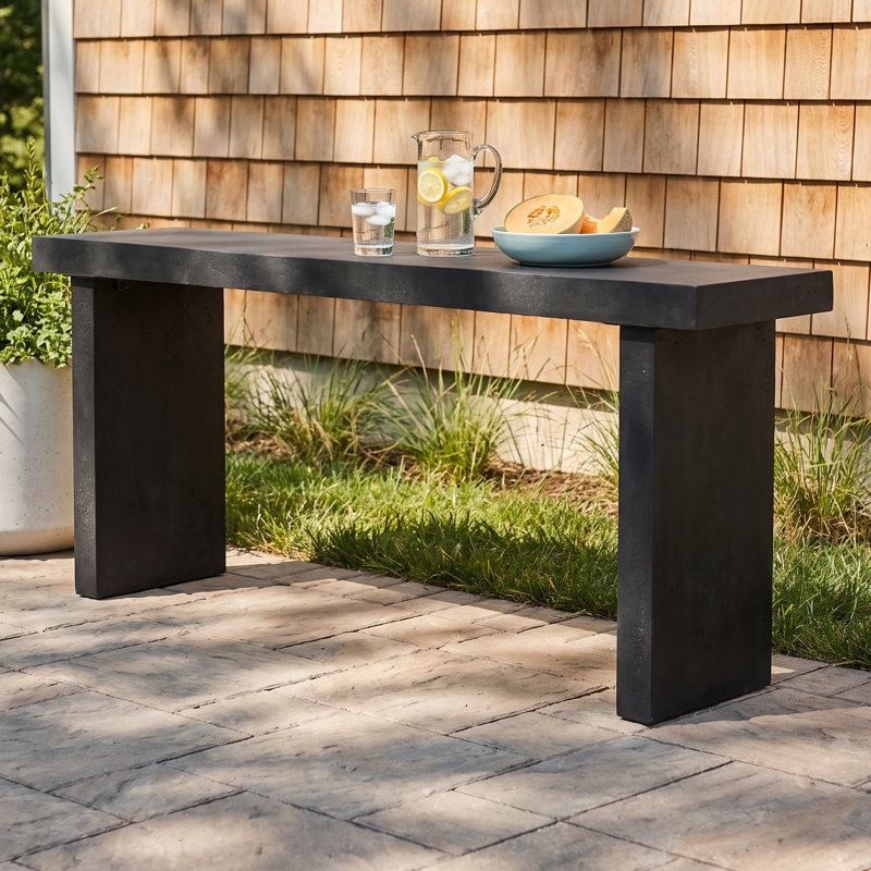 Mylo Rectangular Concrete Outdoor Buffet & Console Table , 78'' in. W 18'' in. D