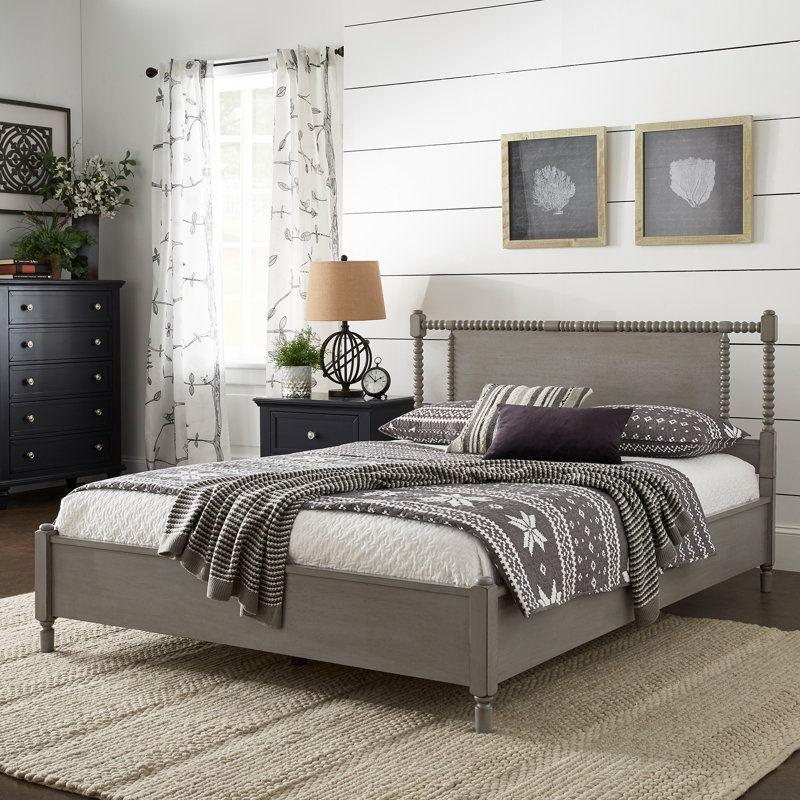 Platform Bed, Antique Gray, Full