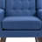 Jaqueze Upholstered Blue Linen Blend Tufted Wide Back Armchair with Solid Wood Legs-1410205032