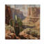 Cactus et le canyon en Arizona I - décoration murale en bois de cactus floral - sur bois de pin naturel-273748926