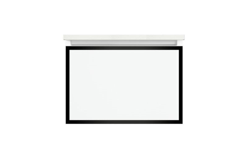 Profiles Framed 24" Bathroom Vanity Base Only, Full Drawer, Yes, Black/Matte Gold