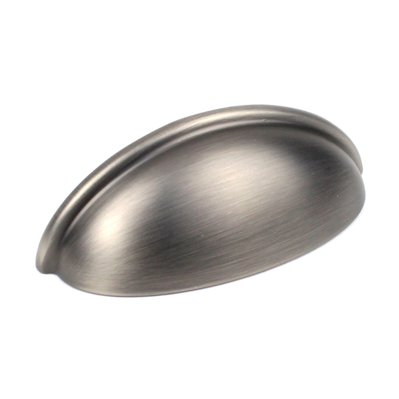 Poignée moulée en zinc de 3 po Builder's, Nickel satiné