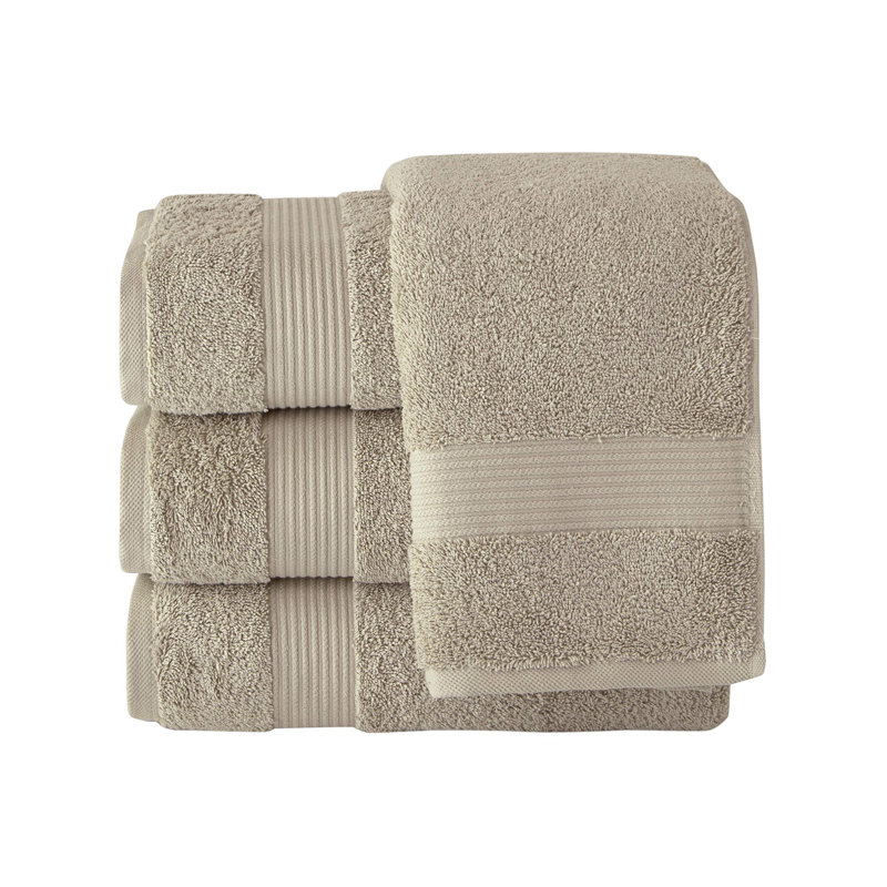 Hamer 4-Piece Luxury Bath Towel Set – 100% Turkish Cotton, Ultra-Soft & Highly Absorbent, 30"x54", Elegant Dobby Design for Spa & Home
