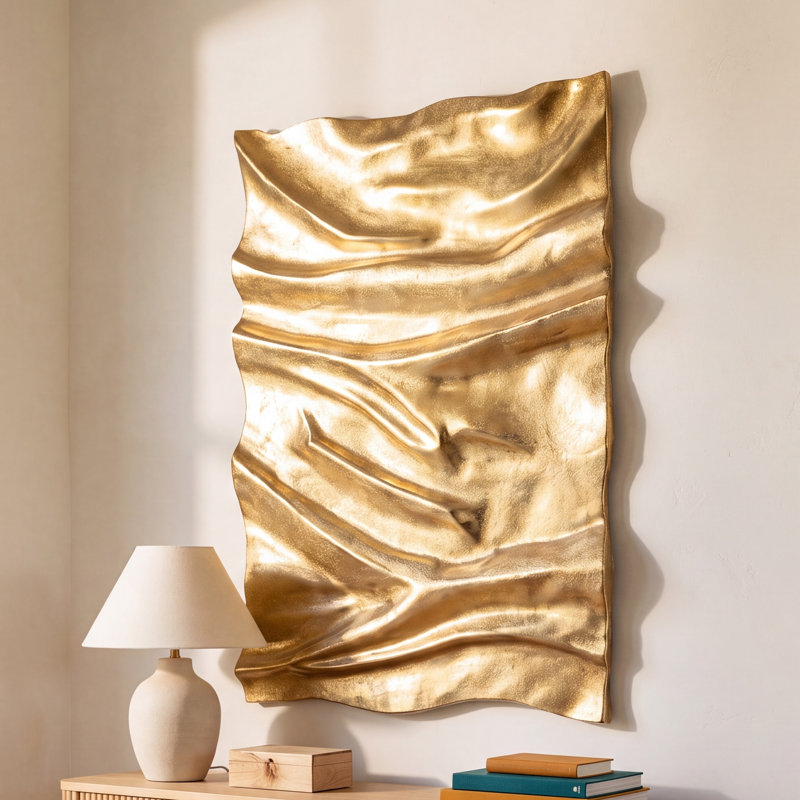 Uttermost Undulate Outdoor Gold Wall Panel