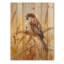 Moineau domestique parmi les épis III - Décoration murale en bois d'oiseau - sur bois de pin naturel-475851236