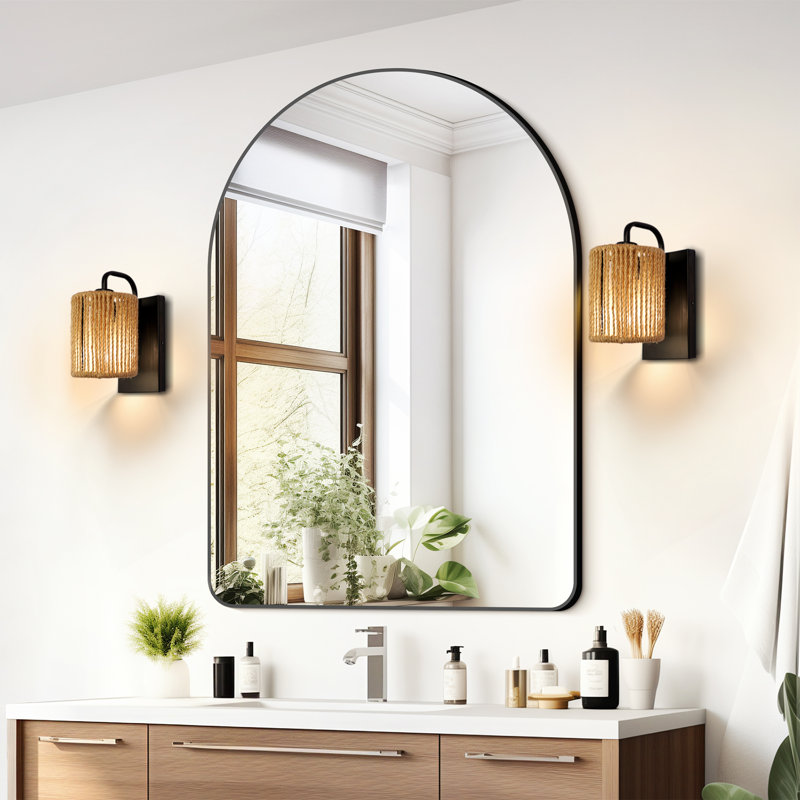 Woven Rattan Wall Sconce, Eco-Friendly Hemp Rope Fixture, Ideal For Any Room