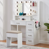 Belfort 5 drawer dressing table with lights